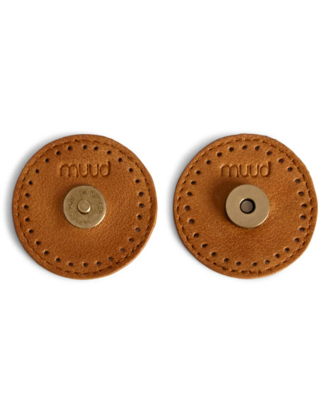 Chiusura magnetica da cucire in pelle Muud Frida - Whisky