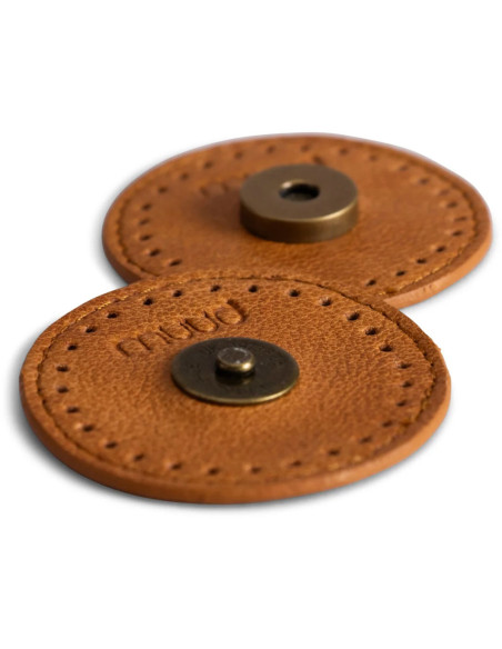 Chiusura magnetica da cucire in pelle Muud Frida - Whisky