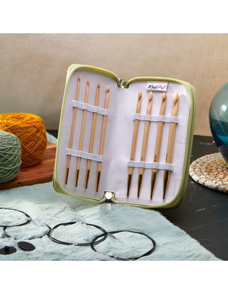 Set di uncinetti tunisini Bamboo Deluxe KnitPro