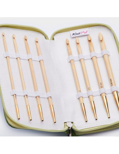 Set di uncinetti tunisini Bamboo Deluxe KnitPro