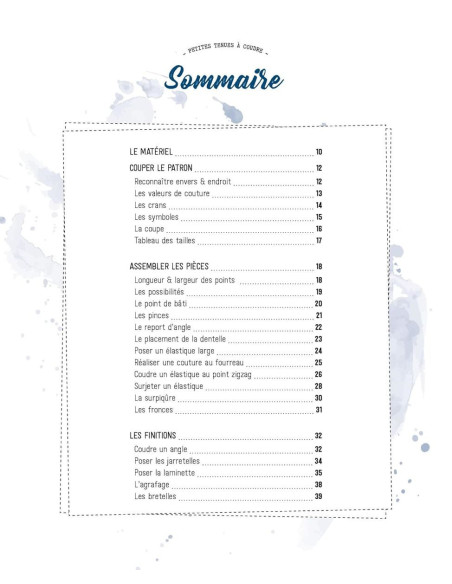 Libro di piccoli capi da cucire: Mutandine, reggiseno, pigiama, body, costume da bagno