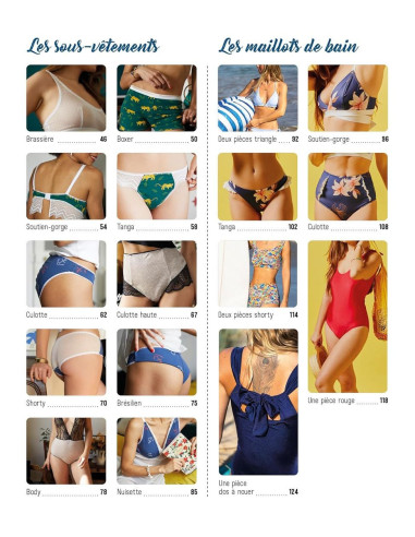 Libro di piccoli capi da cucire: Mutandine, reggiseno, pigiama, body, costume da bagno