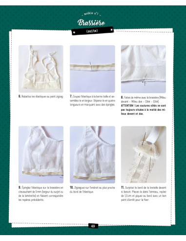 Libro di piccoli capi da cucire: Mutandine, reggiseno, pigiama, body, costume da bagno