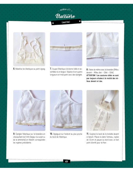 Libro di piccoli capi da cucire: Mutandine, reggiseno, pigiama, body, costume da bagno