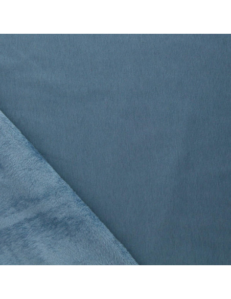 Tessuto felpato alpino - Blu acciaio