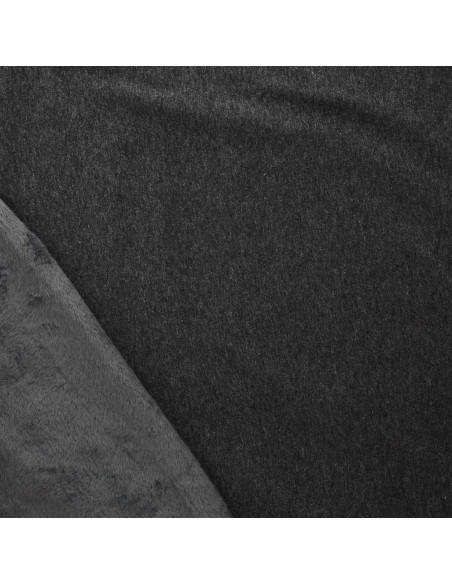 Tessuto felpa in pile alpino - Grigio medio mélange