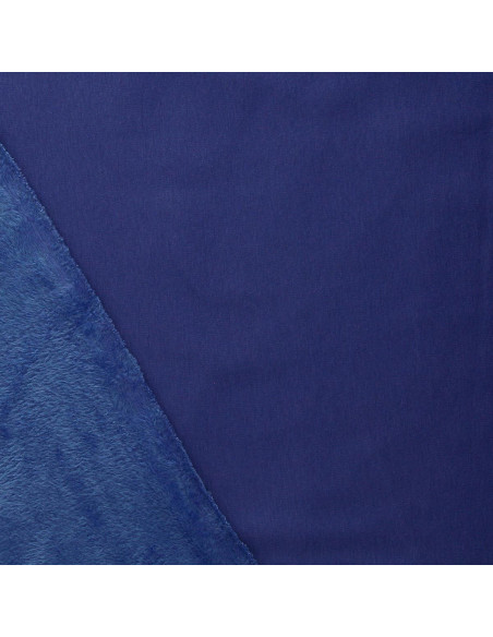 Tessuto felpa in pile alpino - Blu indaco