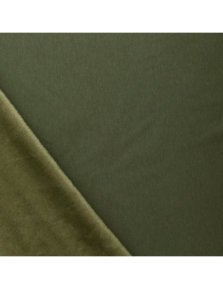 Tessuto felpa in pile alpino - Verde muschio