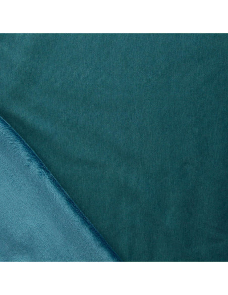 Tessuto pile alpino - Blu petrolio
