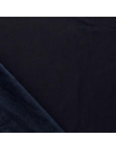 Tessuto felpa in pile alpino - Blu navy scuro