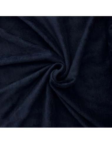 Tessuto felpa in pile alpino - Blu navy scuro