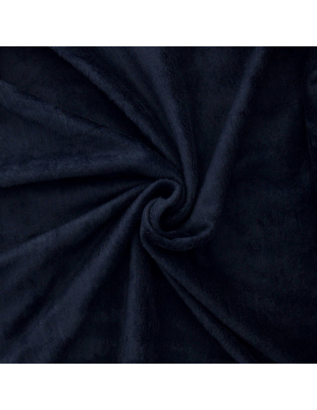 Tessuto felpa in pile alpino - Blu navy scuro