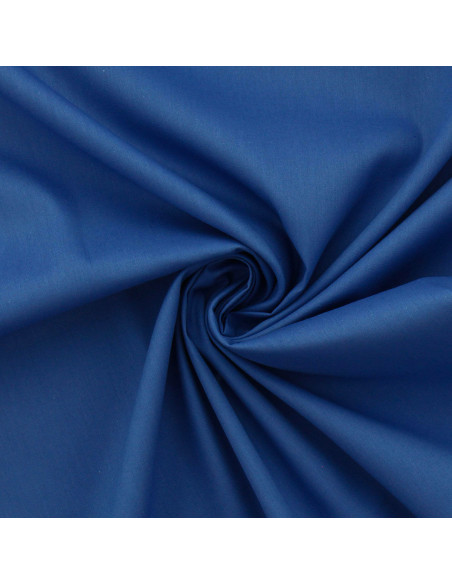 Tessuto popeline di cotone - Blu di Francia