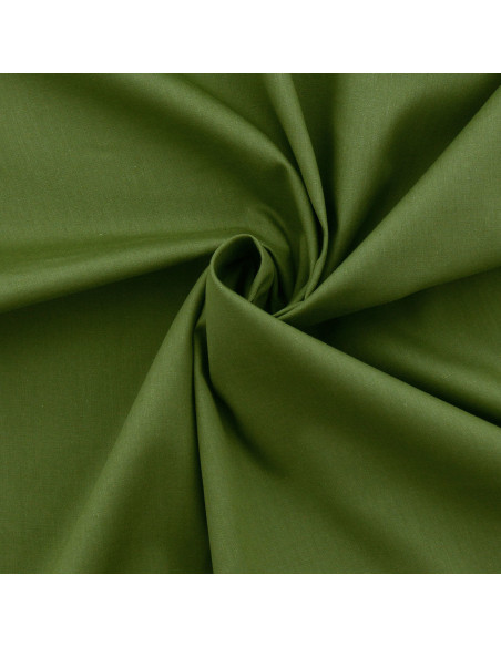Tessuto popeline di cotone - Verde militare