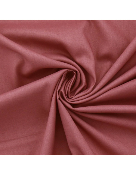 Tessuto popeline di cotone - Legno di rosa