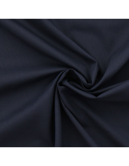 Tessuto popeline di cotone - Blu marino