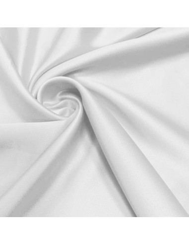 Tessuto satinato elasticizzato - Bianco