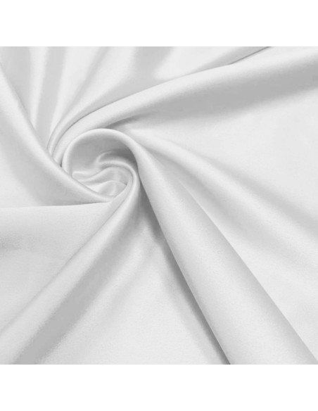 Tessuto satinato elasticizzato - Bianco