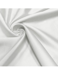 Tessuto satinato elasticizzato - Bianco sporco