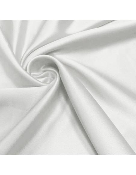 Tessuto satinato elasticizzato - Bianco sporco