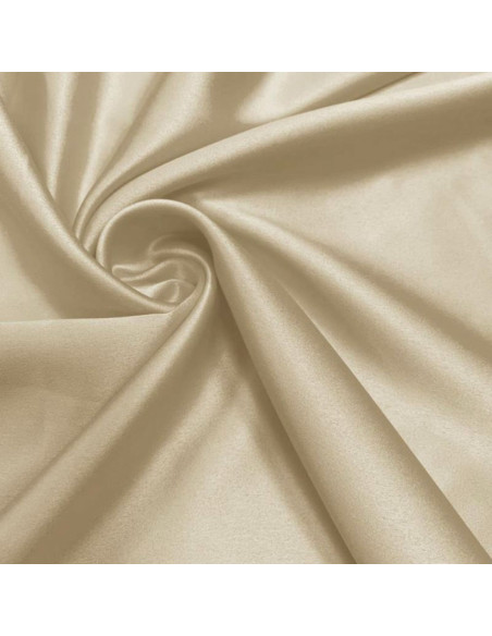 Tessuto satinato elasticizzato - Naturale