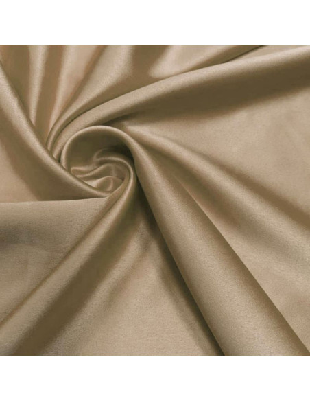 Tessuto satinato elasticizzato - Beige
