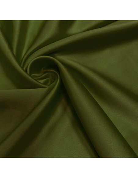 Tessuto satinato elasticizzato - Verde muschio scuro