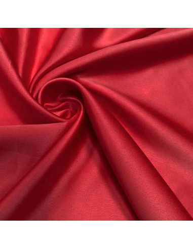 Tessuto satinato elasticizzato - Rosso