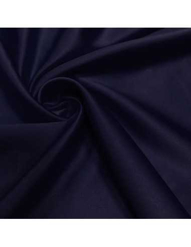 Tessuto satinato elasticizzato - Blu scuro