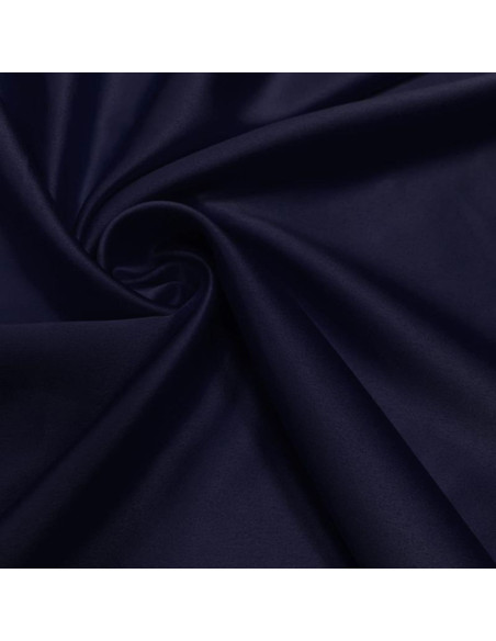 Tessuto satinato elasticizzato - Blu scuro