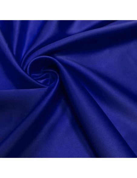 Tessuto satinato elasticizzato - Blu elettrico