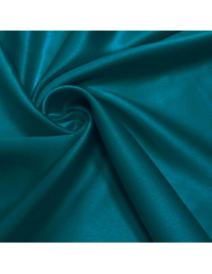 Tessuto satinato elasticizzato - Blu petrolio