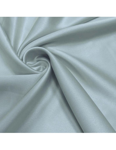 Tessuto satinato elasticizzato - Grigio perla