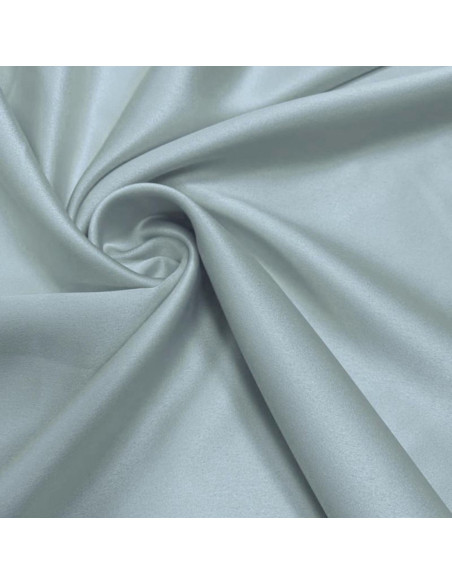 Tessuto satinato elasticizzato - Grigio perla