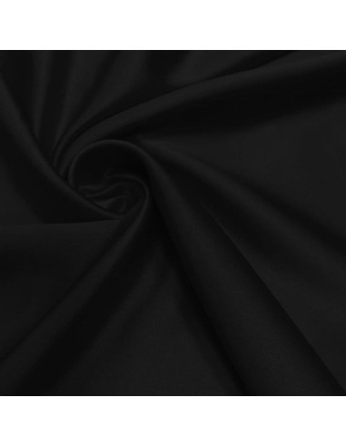 Tessuto satinato elasticizzato - Nero