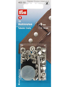 Set di 15 rivetti tubolari con utensile di perforazione 4-6 mm