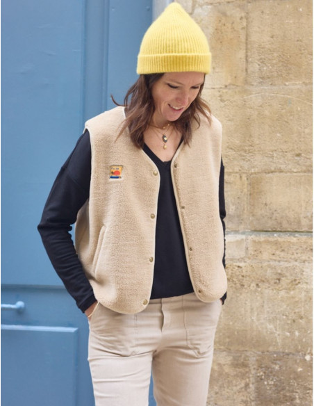 Modello di gilet senza maniche Sherpa - Atelier Scämmit