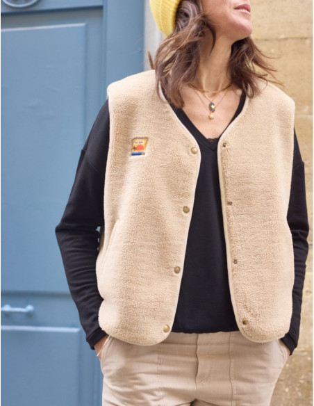 Modello di gilet senza maniche Sherpa - Atelier Scämmit