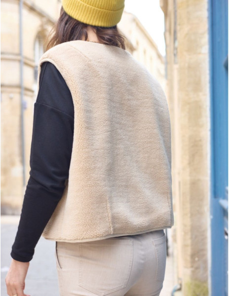 Modello di gilet senza maniche Sherpa - Atelier Scämmit