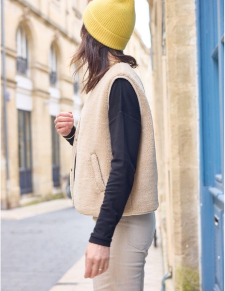 Modello di gilet senza maniche Sherpa - Atelier Scämmit