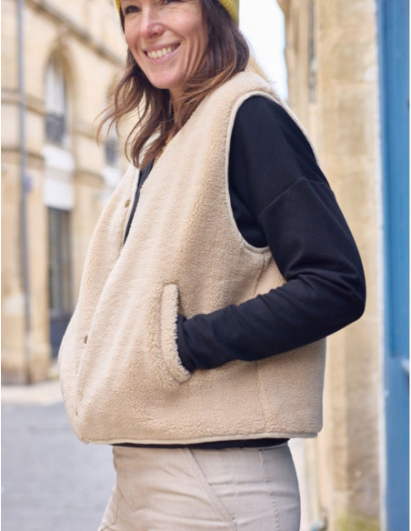 Modello di gilet senza maniche Sherpa - Atelier Scämmit