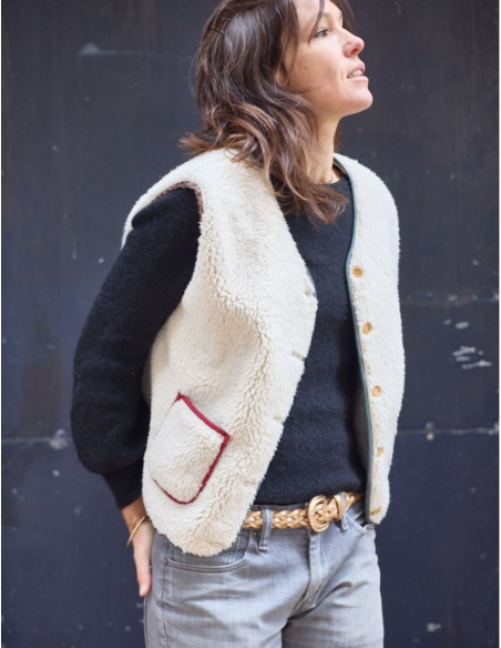 Modello di gilet senza maniche Sherpa - Atelier Scämmit