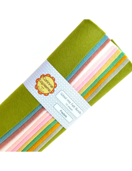 Assortimento feltro 22,5 x 22,5 cm - Pastello