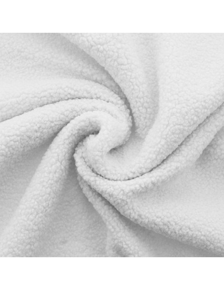 Tessuto pelliccia bouclé Teddy - Bianco