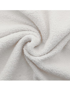 Tessuto pelliccia bouclé Teddy - Ecru