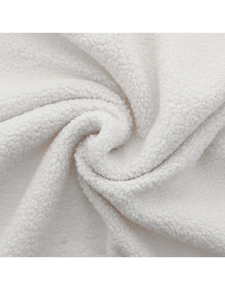 Tessuto pelliccia bouclé Teddy - Ecru