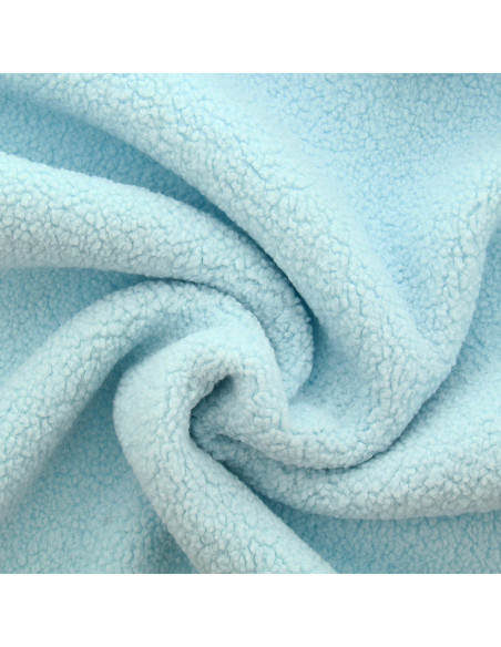 Tessuto pelliccia bouclé Teddy - Azzurro pastello