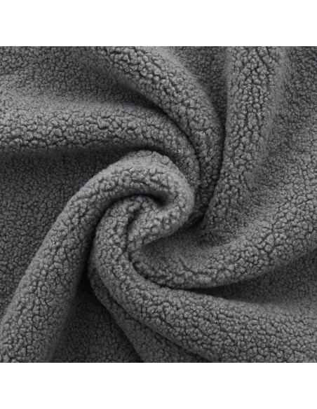 Tessuto pelliccia bouclé Teddy - Grigio scuro