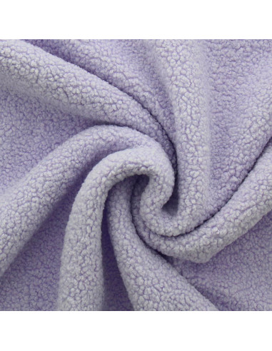 Tessuto pelliccia bouclé Teddy - Lavanda