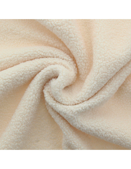 Tessuto pelliccia bouclé Teddy - Champagne